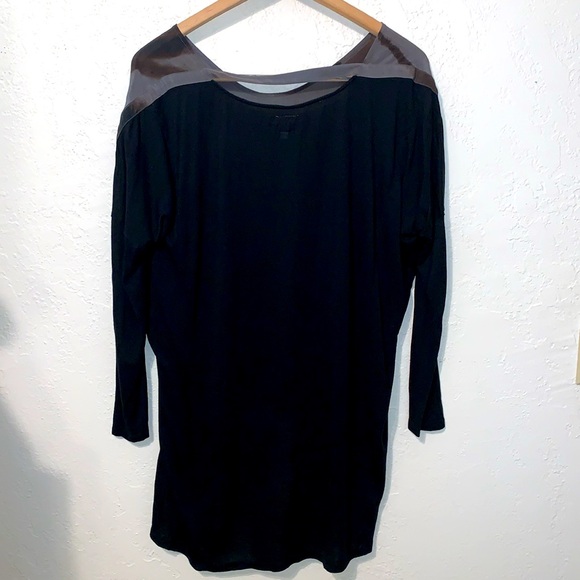 Johnny Was Biya Black And Gray Tie Dye Silk Shirt/ Tunic - Picture 2 of 4